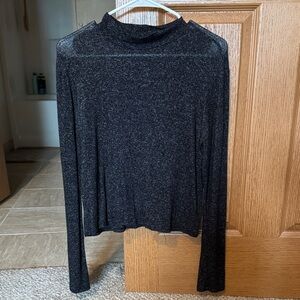 Elegant Charcoal Long Sleeve Women's Blouse